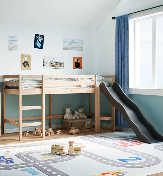 Kinderhochbett ohne Matratze 90x190 cm Massivholz Kiefer