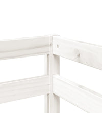 Kinderhochbett ohne Matratze Weiß 90x190 cm Massivholz Kiefer