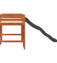 Kinderhochbett ohne Matratze Braun 90x190 cm Massivholz Kiefer