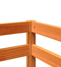 Kinderhochbett ohne Matratze Braun 90x190 cm Massivholz Kiefer