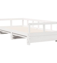 Tagesbett ohne Matratze Weiß 80x200 cm Massivholz Kiefer