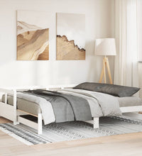 Tagesbett ohne Matratze Weiß 80x200 cm Massivholz Kiefer