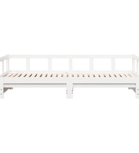 Tagesbett ohne Matratze Weiß 80x200 cm Massivholz Kiefer