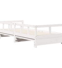 Tagesbett ohne Matratze Weiß 80x200 cm Massivholz Kiefer