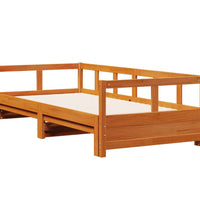 Tagesbett ohne Matratze Wachsbraun 80x200 cm Massivholz Kiefer