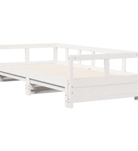 Tagesbett ohne Matratze Weiß 90x200 cm Massivholz Kiefer