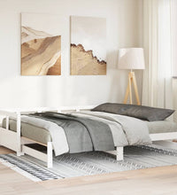 Tagesbett ohne Matratze Weiß 90x200 cm Massivholz Kiefer