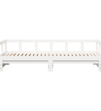 Tagesbett ohne Matratze Weiß 90x200 cm Massivholz Kiefer