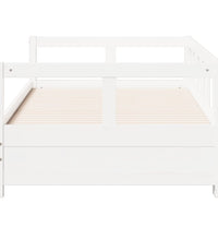 Tagesbett ohne Matratze Weiß 90x200 cm Massivholz Kiefer