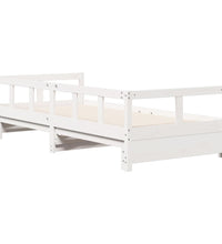 Tagesbett ohne Matratze Weiß 90x200 cm Massivholz Kiefer