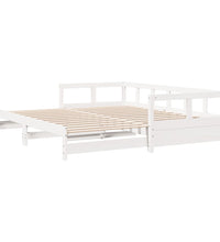 Tagesbett ohne Matratze Weiß 90x200 cm Massivholz Kiefer
