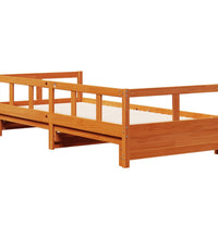 Tagesbett ohne Matratze Wachsbraun 90x200 cm Massivholz Kiefer