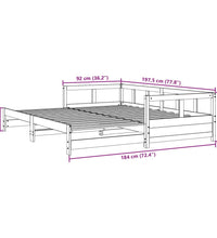 Tagesbett ohne Matratze 90x190 cm Massivholz Kiefer