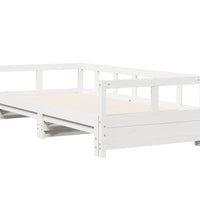 Tagesbett ohne Matratze Weiß 90x190 cm Massivholz Kiefer