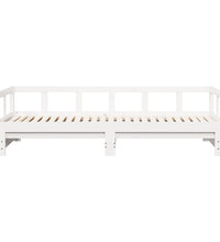 Tagesbett ohne Matratze Weiß 90x190 cm Massivholz Kiefer