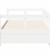 Tagesbett ohne Matratze Weiß 90x190 cm Massivholz Kiefer