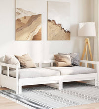 Tagesbett ohne Matratze Weiß 90x190 cm Massivholz Kiefer