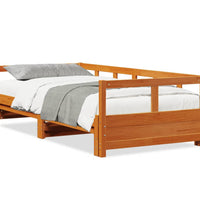 Tagesbett ohne Matratze Wachsbraun 90x190 cm Massivholz Kiefer