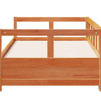 Tagesbett ohne Matratze Wachsbraun 90x190 cm Massivholz Kiefer