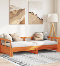 Tagesbett ohne Matratze Wachsbraun 90x190 cm Massivholz Kiefer