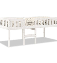 Kinderbett ohne Matratze Weiß 80x200 cm Massivholz Kiefer