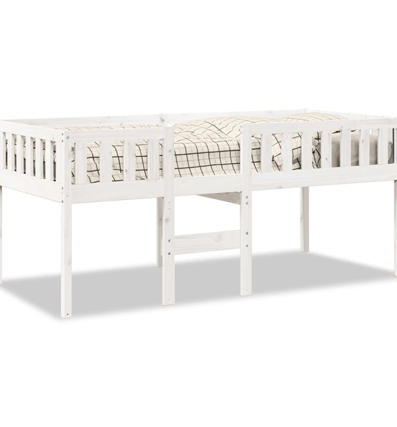 Kinderbett ohne Matratze Weiß 80x200 cm Massivholz Kiefer