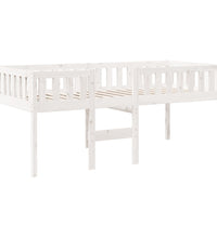 Kinderbett ohne Matratze Weiß 80x200 cm Massivholz Kiefer