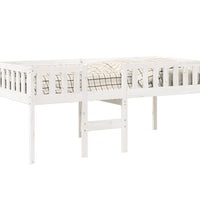 Kinderbett ohne Matratze Weiß 80x200 cm Massivholz Kiefer