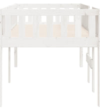 Kinderbett ohne Matratze Weiß 80x200 cm Massivholz Kiefer