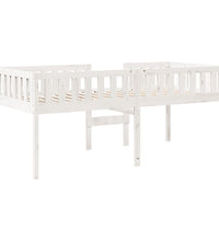 Kinderbett ohne Matratze Weiß 80x200 cm Massivholz Kiefer