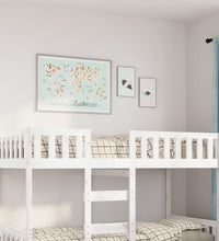 Kinderbett ohne Matratze Weiß 80x200 cm Massivholz Kiefer