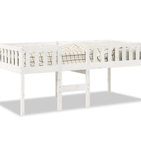 Kinderbett ohne Matratze Weiß 90x200 cm Massivholz Kiefer