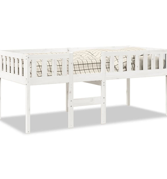 Kinderbett ohne Matratze Weiß 90x200 cm Massivholz Kiefer