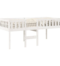 Kinderbett ohne Matratze Weiß 90x200 cm Massivholz Kiefer