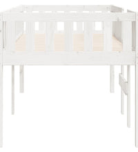 Kinderbett ohne Matratze Weiß 90x200 cm Massivholz Kiefer