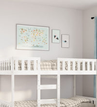 Kinderbett ohne Matratze Weiß 90x200 cm Massivholz Kiefer