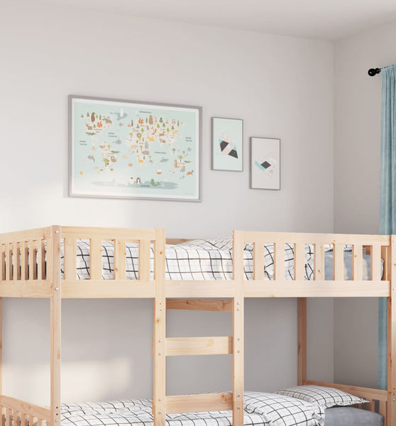 Kinderbett ohne Matratze 75x190 cm Massivholz Kiefer