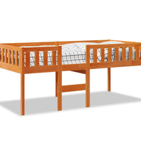 Kinderbett ohne Matratze Wachsbraun 75x190 cm Massivholz Kiefer