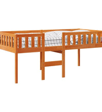 Kinderbett ohne Matratze Wachsbraun 75x190 cm Massivholz Kiefer