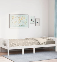 Kinderbett ohne Matratze Weiß 80x200 cm Massivholz Kiefer