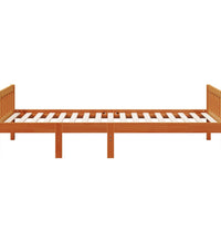 Kinderbett ohne Matratze Wachsbraun 90x200 cm Massivholz Kiefer