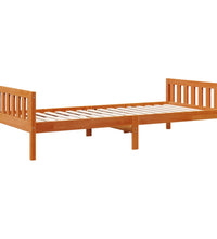 Kinderbett ohne Matratze Wachsbraun 90x200 cm Massivholz Kiefer