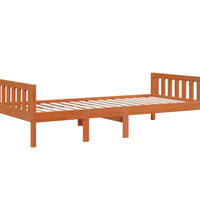 Kinderbett ohne Matratze Wachsbraun 90x190 cm Massivholz Kiefer