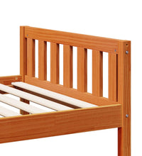 Kinderbett ohne Matratze Wachsbraun 90x190 cm Massivholz Kiefer