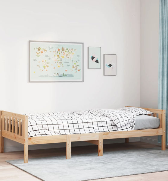 Kinderbett ohne Matratze 75x190 cm Massivholz Kiefer