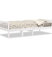 Kinderbett ohne Matratze Weiß 75x190 cm Massivholz Kiefer