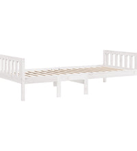 Kinderbett ohne Matratze Weiß 75x190 cm Massivholz Kiefer