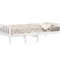 Kinderbett ohne Matratze Weiß 75x190 cm Massivholz Kiefer