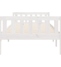 Kinderbett ohne Matratze Weiß 75x190 cm Massivholz Kiefer