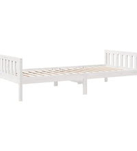 Kinderbett ohne Matratze Weiß 75x190 cm Massivholz Kiefer